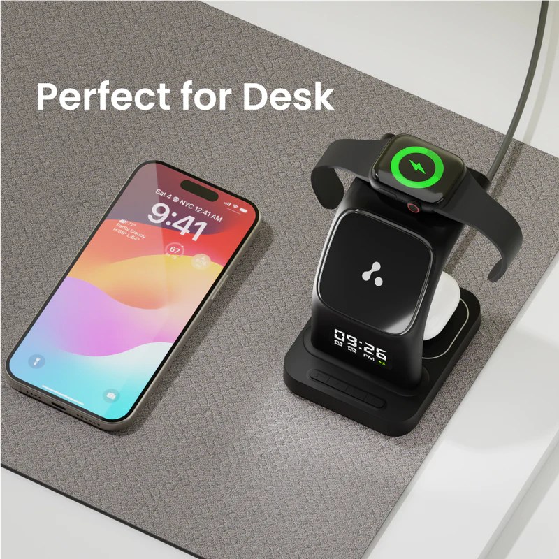 Ambrane Aerosync Trio 3in1 Magsafe Wireless Charger with 15W Output